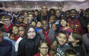 Russell Westbrook Hosts Two Thanksgiving Dinners for Underprivileged Families!