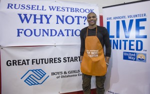 Russell Westbrook Hosts Two Thanksgiving Dinners for Underprivileged Families!