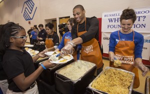 Russell Westbrook Hosts Two Thanksgiving Dinners for Underprivileged Families!