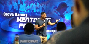 Award-winning entertainer Steve Harvey hosted 100 young men at Steve Harvey Mentoring Program for Young Men National Camp in Dallas this year!